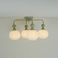 Ceiling Light Ribbed Glass Modern Interior | Renova