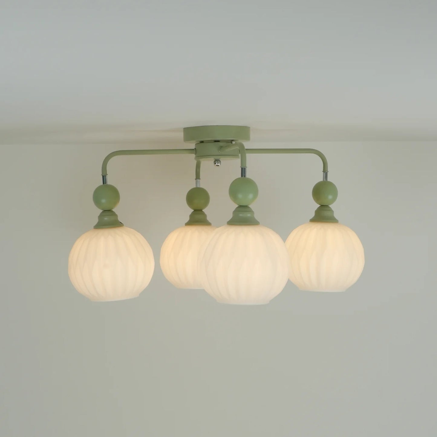 Ceiling Light Ribbed Glass Modern Interior | Renova