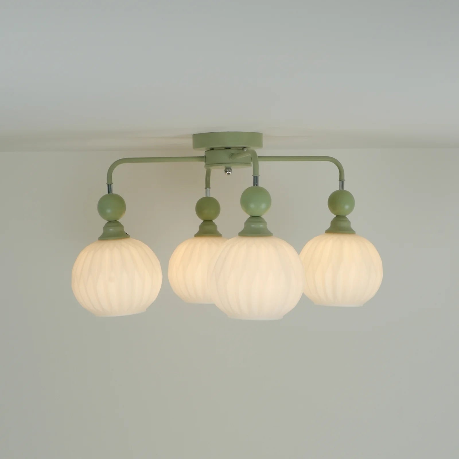 Ceiling Light Ribbed Glass Modern Interior | Renova