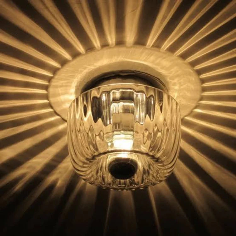 Ceiling Light Rippled Glass Flush Mount Modern Interior | Pharaoh