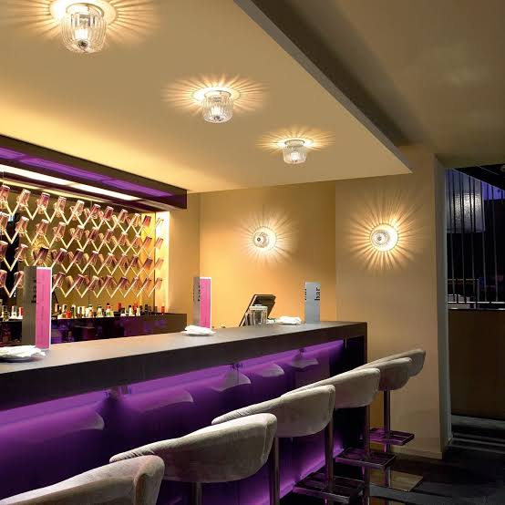 Ceiling Light Rippled Glass Flush Mount Modern Interior | Pharaoh