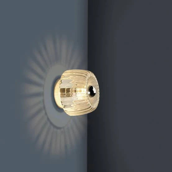Ceiling Light Rippled Glass Flush Mount Modern Interior | Pharaoh