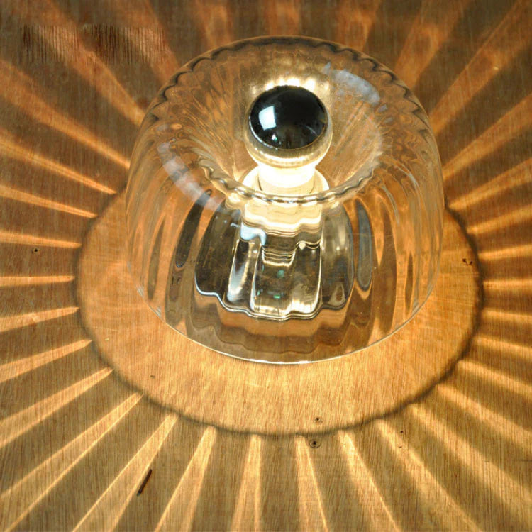 Ceiling Light Rippled Glass Flush Mount Modern Interior | Pharaoh