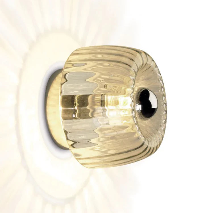 Ceiling Light Rippled Glass Flush Mount Modern Interior | Pharaoh