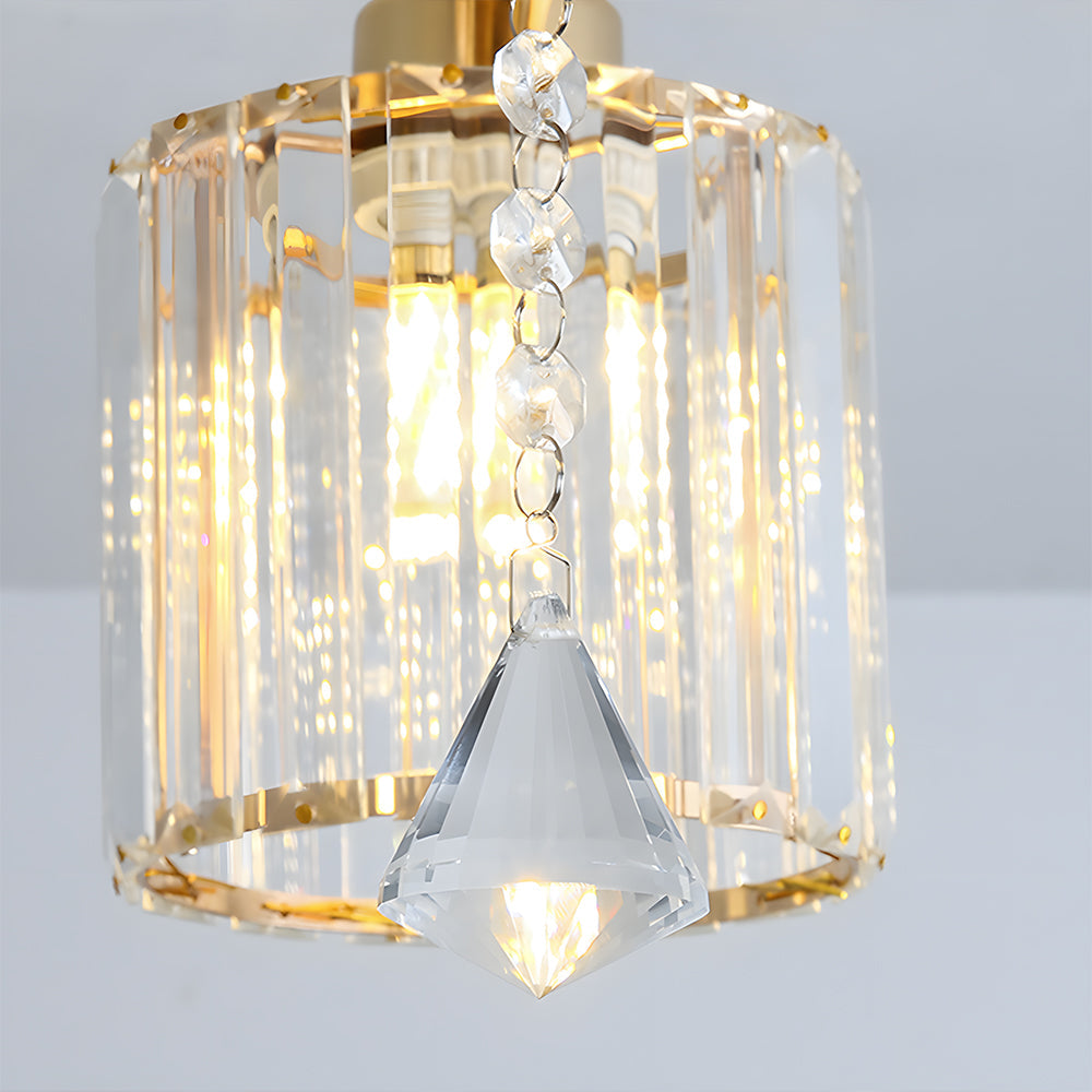 Ceiling Light Semi Flush Crystal Build for Home Lighting | Aleris