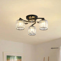 Ceiling Light Semi Flush Crystal Build for Home Lighting | Aleris