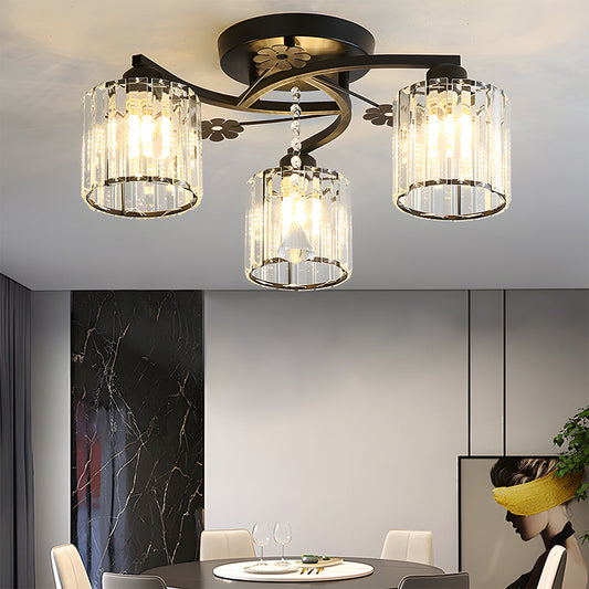 Ceiling Light Semi Flush Crystal Build for Home Lighting | Aleris