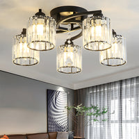 Ceiling Light Semi Flush Crystal Build for Home Lighting | Aleris