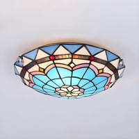 Ceiling Light Stained Glass Tiffany Flush Mount | Barovio