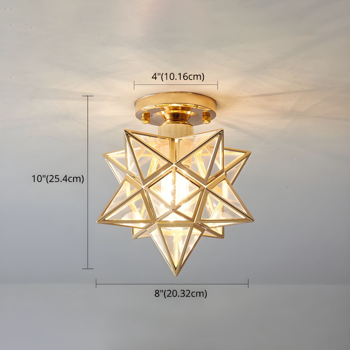 Ceiling Light Star Design Nordic Colonial Style | Aurevo