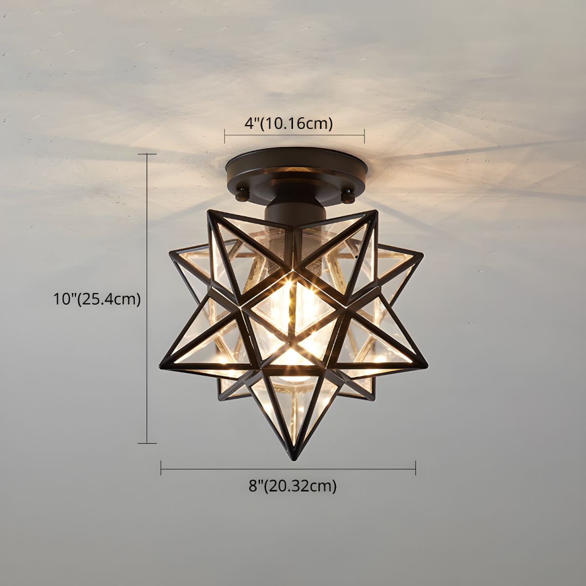 Ceiling Light Star Design Nordic Colonial Style | Aurevo