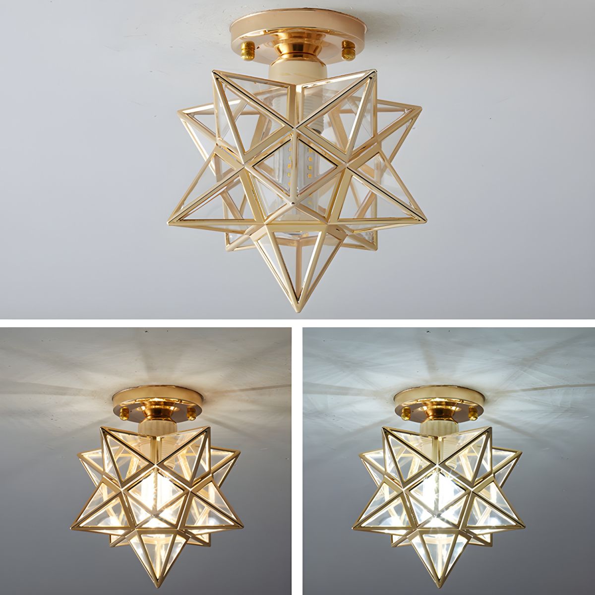 Ceiling Light Star Design Nordic Colonial Style | Aurevo