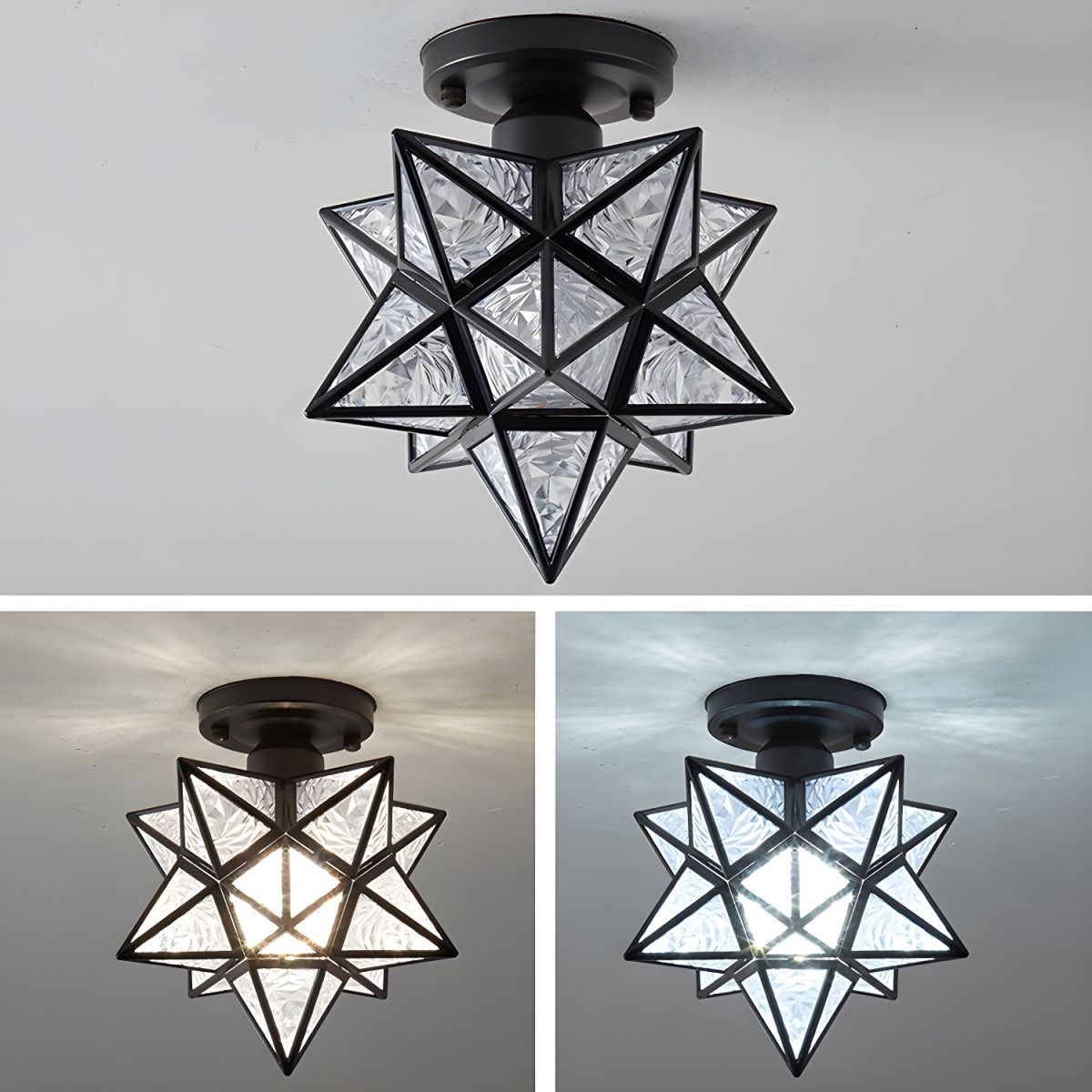 Ceiling Light Star Design Nordic Colonial Style | Aurevo