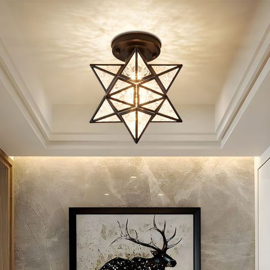 Ceiling Light Star Design Nordic Colonial Style | Aurevo