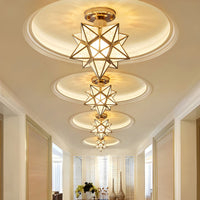 Ceiling Light Star Design Nordic Colonial Style | Aurevo