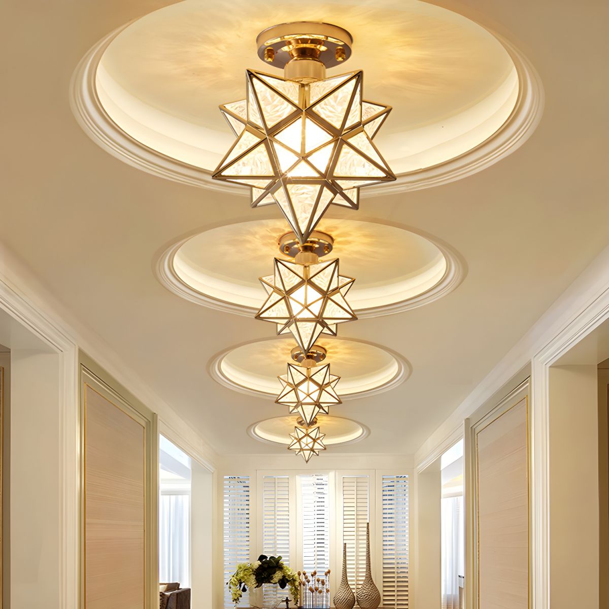 Ceiling Light Star Design Nordic Colonial Style | Aurevo