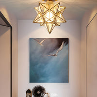 Ceiling Light Star Design Nordic Colonial Style | Aurevo