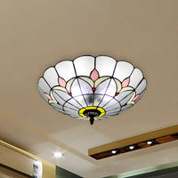 Ceiling Light Tiffany Glass Bowl Classic Flush Mount | Floreva