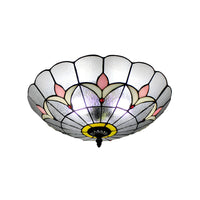 Ceiling Light Tiffany Glass Bowl Classic Flush Mount | Floreva