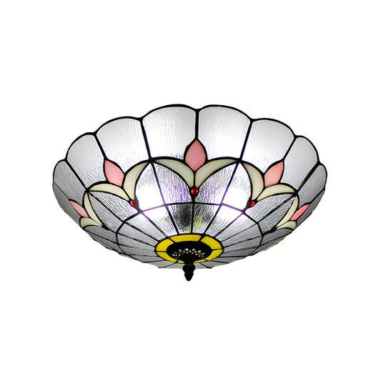Ceiling Light Tiffany Glass Bowl Classic Flush Mount | Floreva