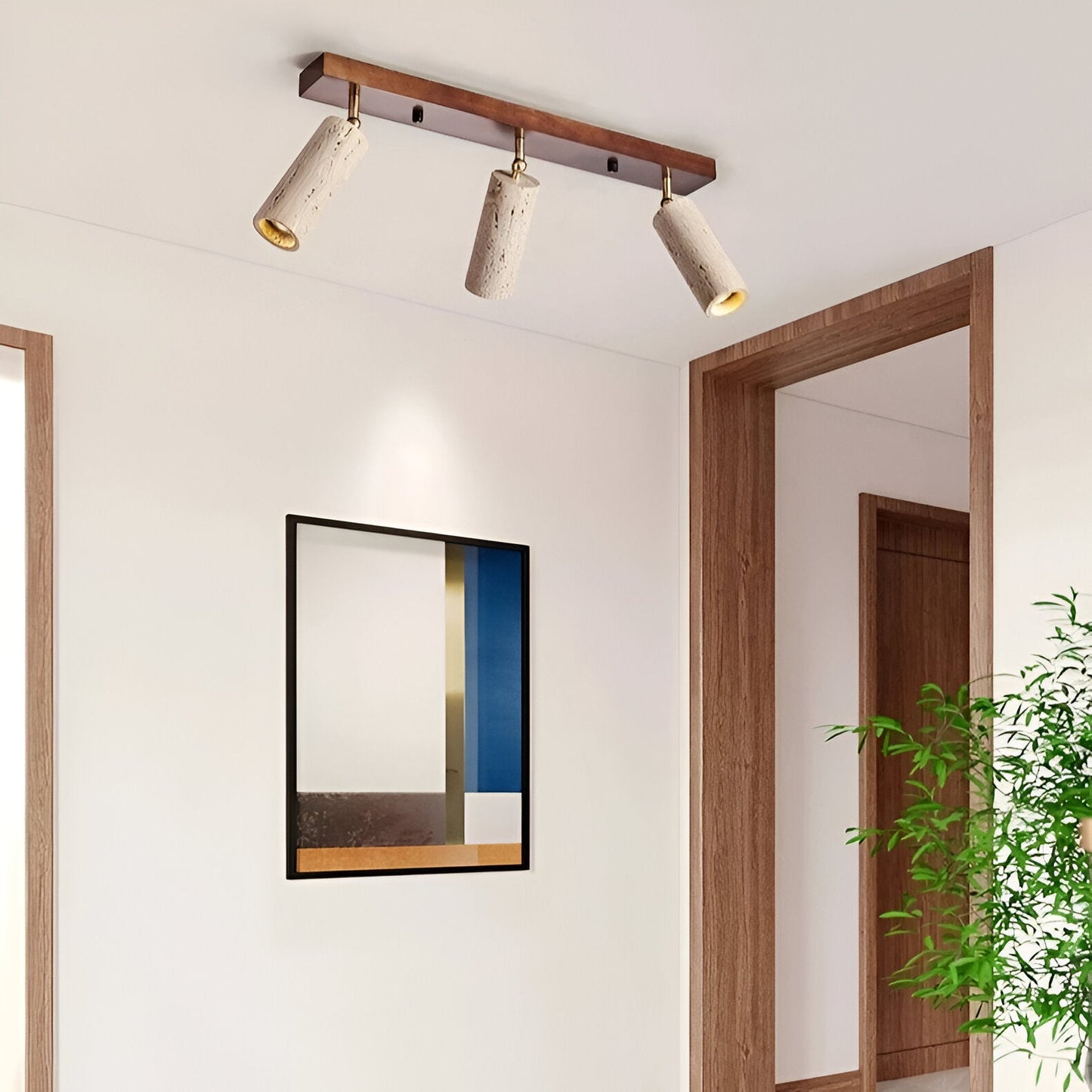 Ceiling Light Travertine Finish with Modern Design | Fenric
