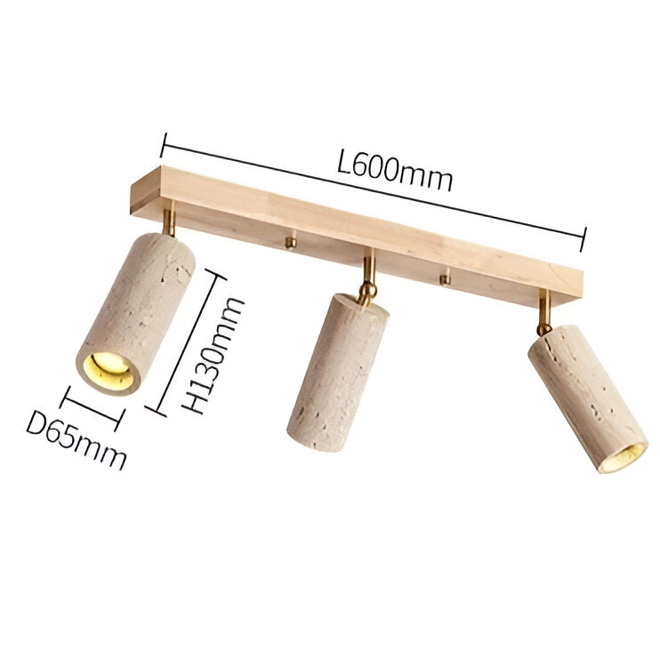 Ceiling Light Travertine Finish with Modern Design | Fenric