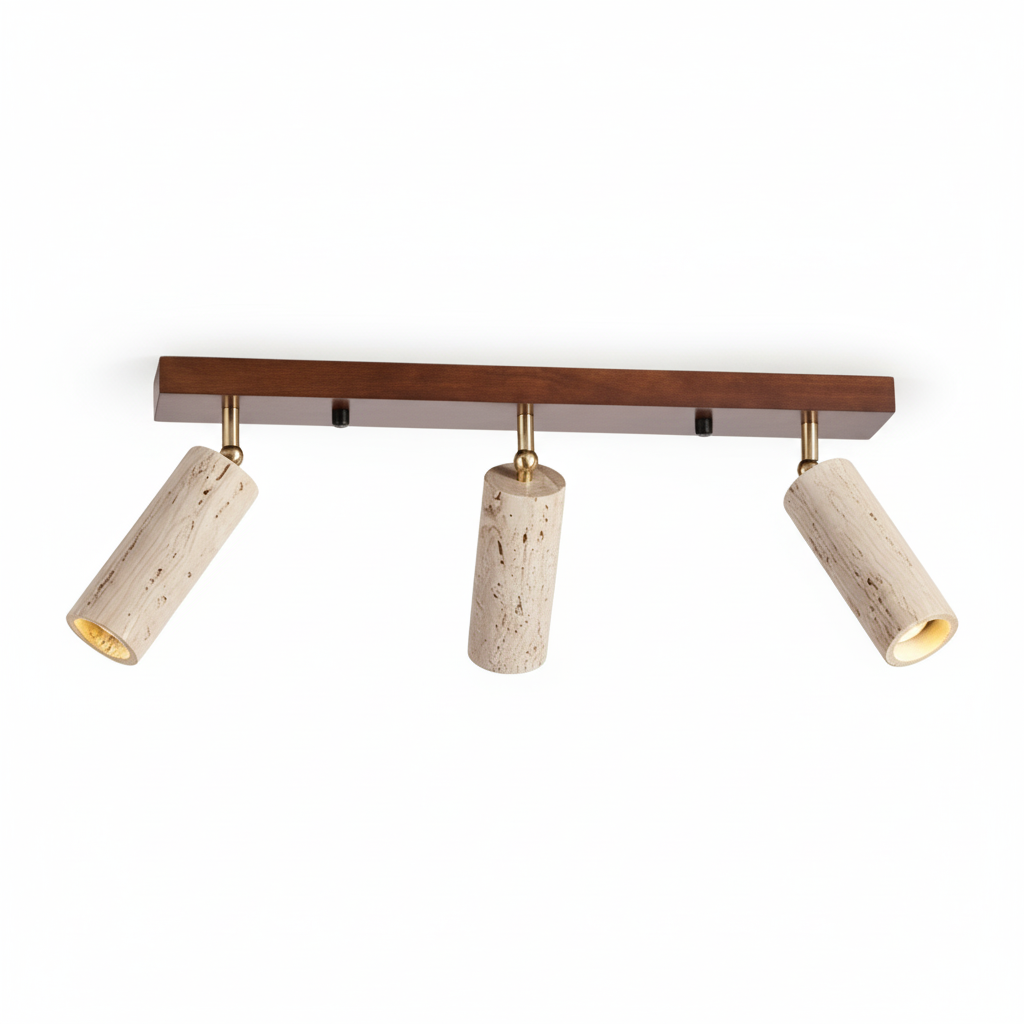 Ceiling Light Travertine Finish with Modern Design | Fenric