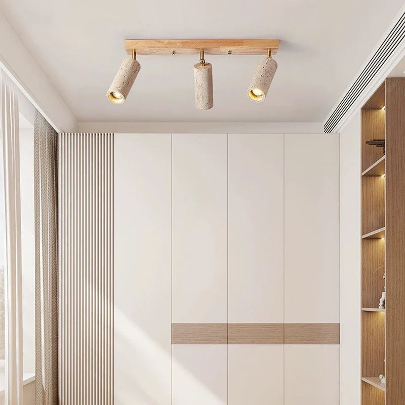 Ceiling Light Travertine Finish with Modern Design | Fenric