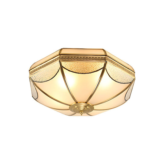 Ceiling Light Vintage Colonial Style Flush Mount Glass | Solmere