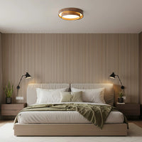 Ceiling Light Walnut Finish in Modern Style | Vaakori