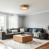 Ceiling Light Walnut Finish in Modern Style | Vaakori