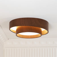 Ceiling Light Walnut Finish in Modern Style | Vaakori