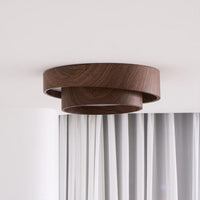 Ceiling Light Walnut Finish in Modern Style | Vaakori