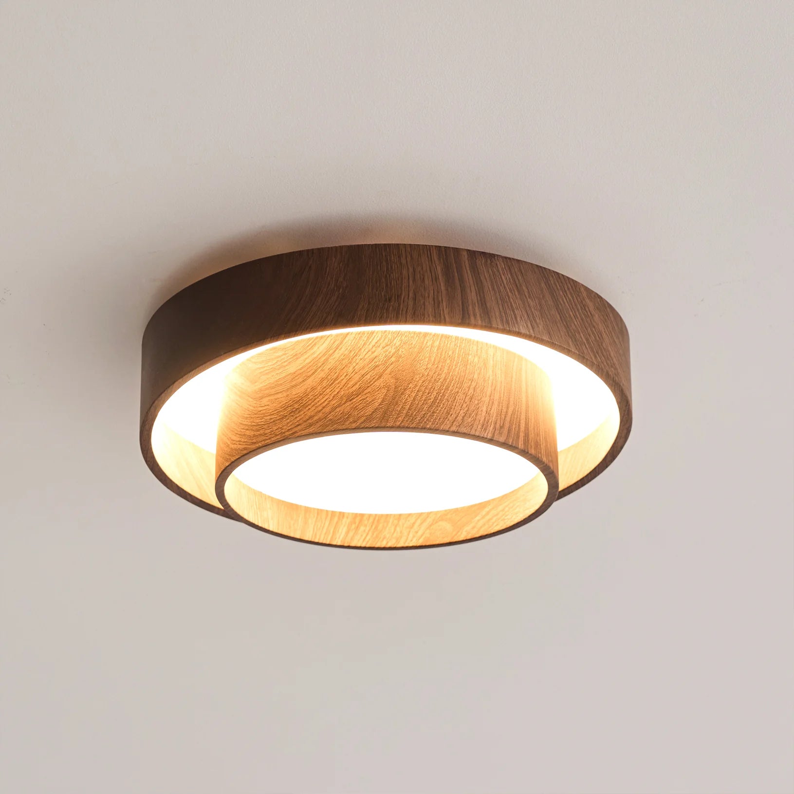 Ceiling Light Walnut Finish in Modern Style | Vaakori