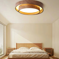 Ceiling Light Walnut Finish in Modern Style | Vaakori