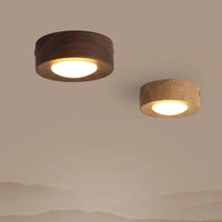 Ceiling Light Walnut Wood with LED Spotlight | Miloro