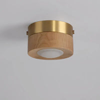Ceiling Light Walnut Wood with LED Spotlight | Miloro