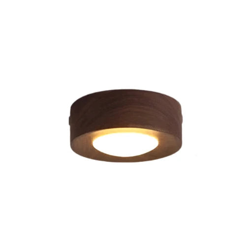Ceiling Light Walnut Wood with LED Spotlight | Miloro