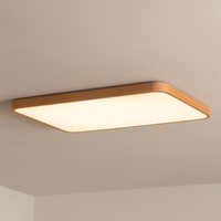 Ceiling Light Wood Frame Modern Look | Rivelo