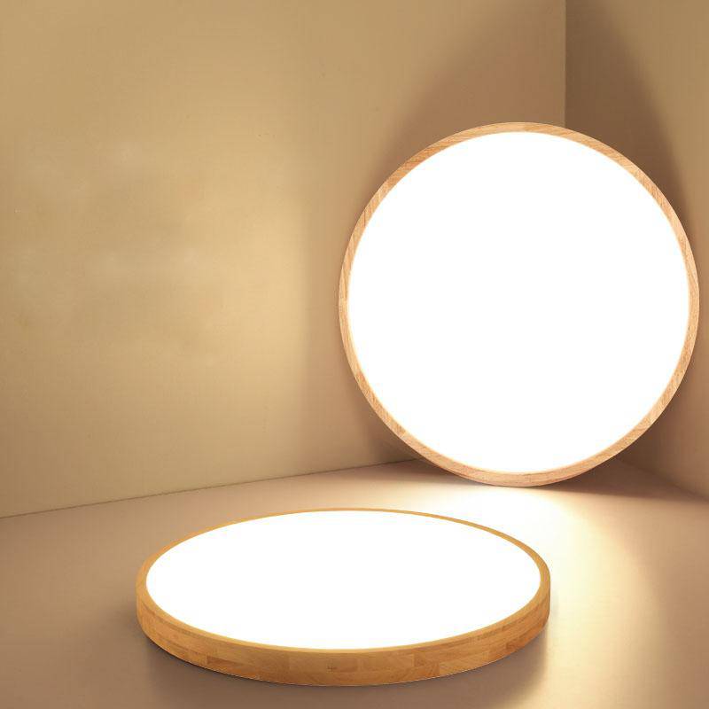 Ceiling Light Wood LED in Scandinavian Style | Nerila