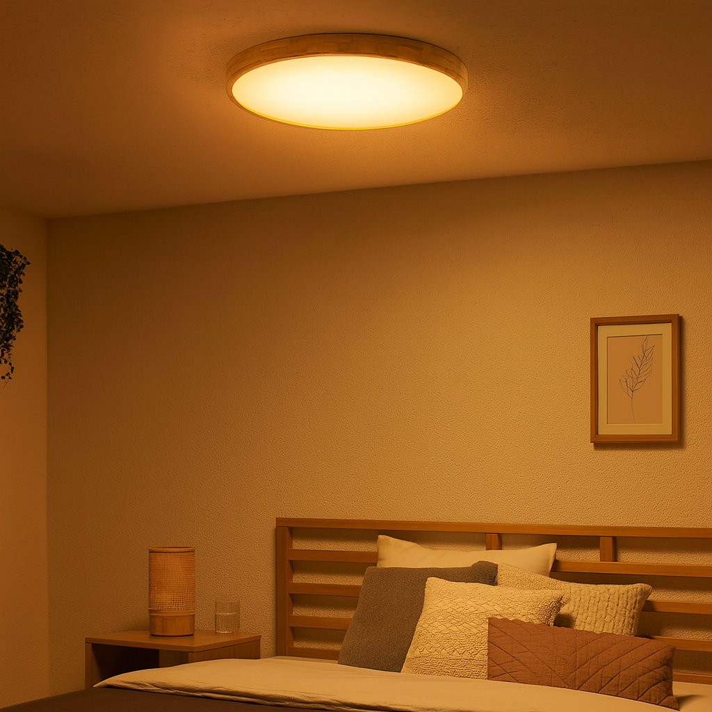 Ceiling Light Wood LED in Scandinavian Style | Nerila