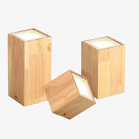 Ceiling Light Wooden Cube Scandinavian Style | Nuxela