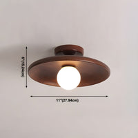 Ceiling Light Wooden Globe Flush Mount Nordic Style | Norval