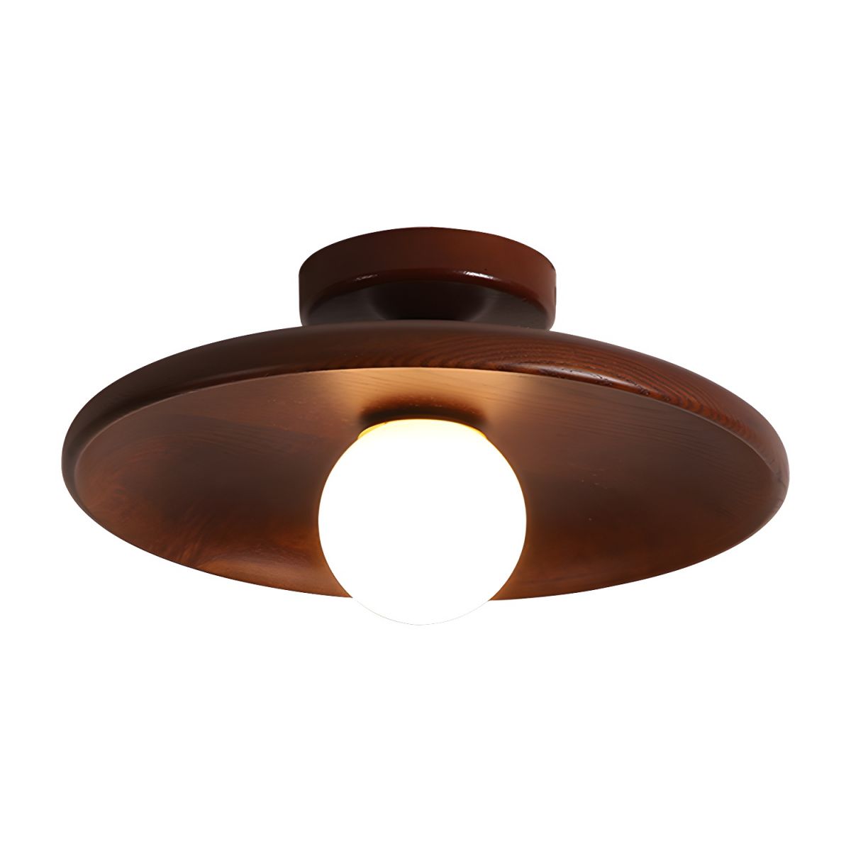 Ceiling Light Wooden Globe Flush Mount Nordic Style | Norval