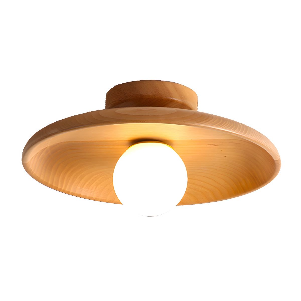 Ceiling Light Wooden Globe Flush Mount Nordic Style | Norval