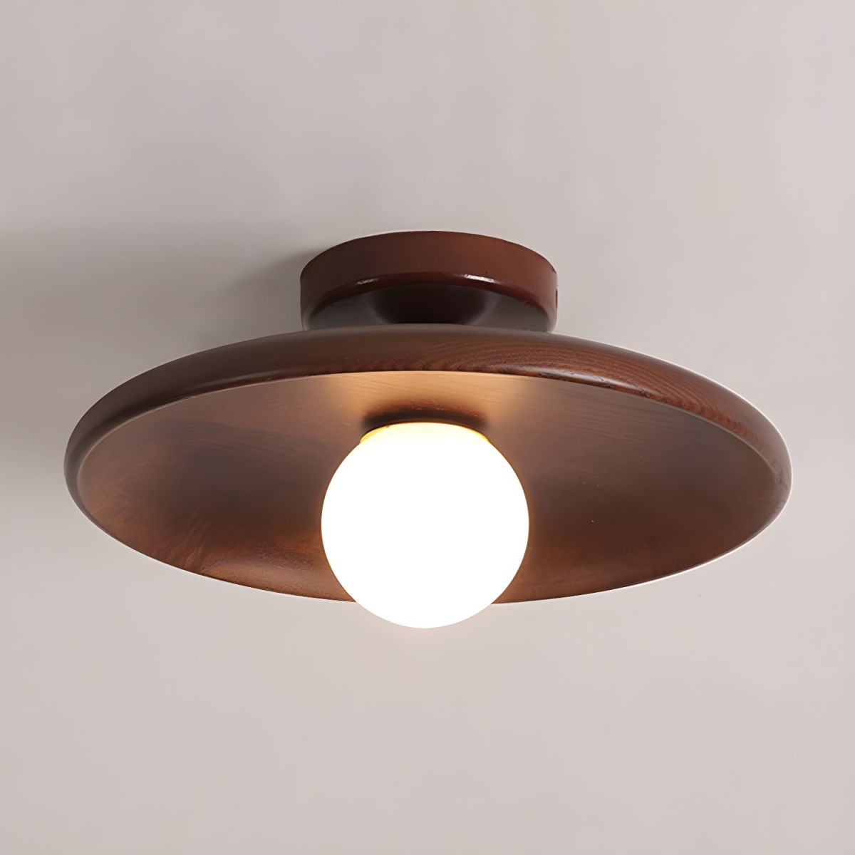 Ceiling Light Wooden Globe Flush Mount Nordic Style | Norval