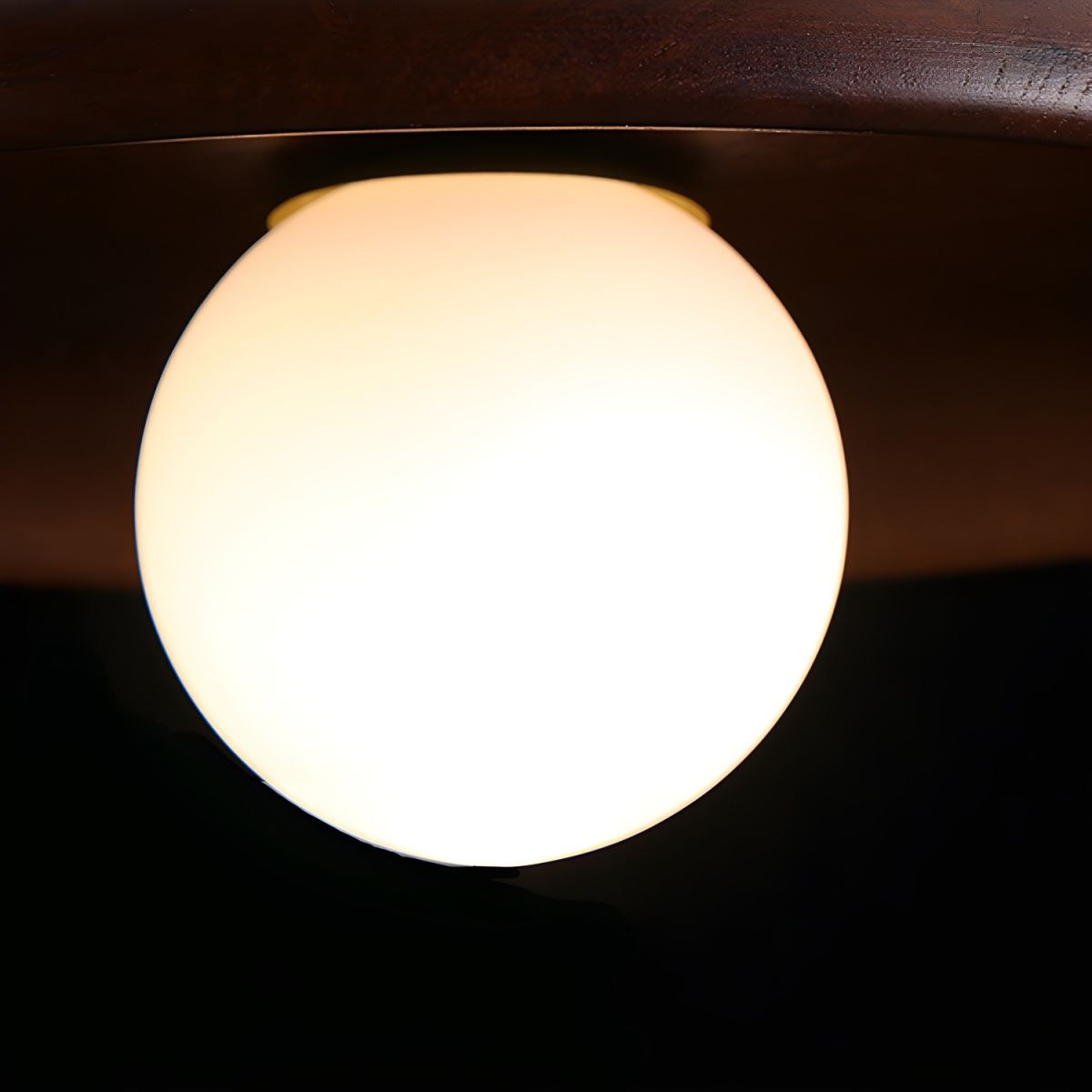 Ceiling Light Wooden Globe Flush Mount Nordic Style | Norval