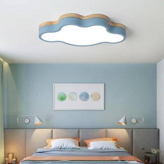 Ceiling Light Wooden LED Scandinavian Cloud Design | Sotami