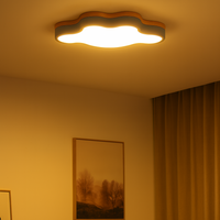 Ceiling Light Wooden LED Scandinavian Cloud Design | Sotami