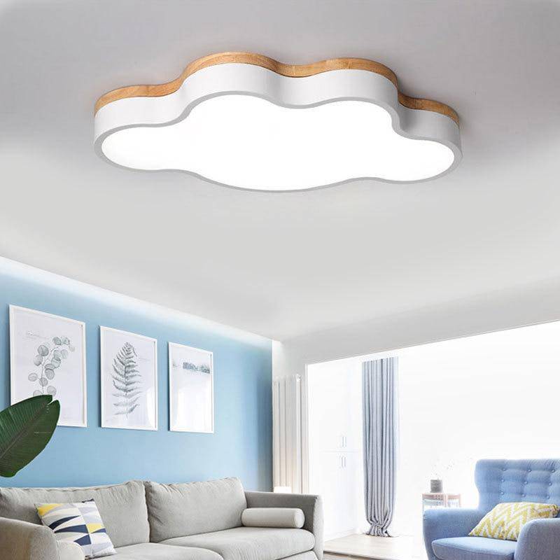 Ceiling Light Wooden LED Scandinavian Cloud Design | Sotami